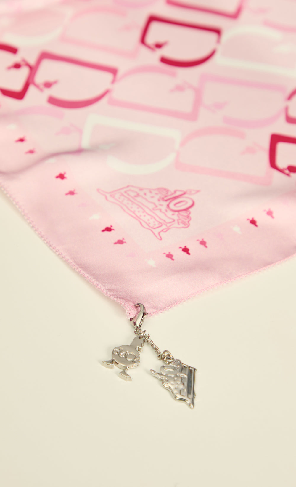 dUCk Turns 10 Monogram Square Scarf in Love, D.
