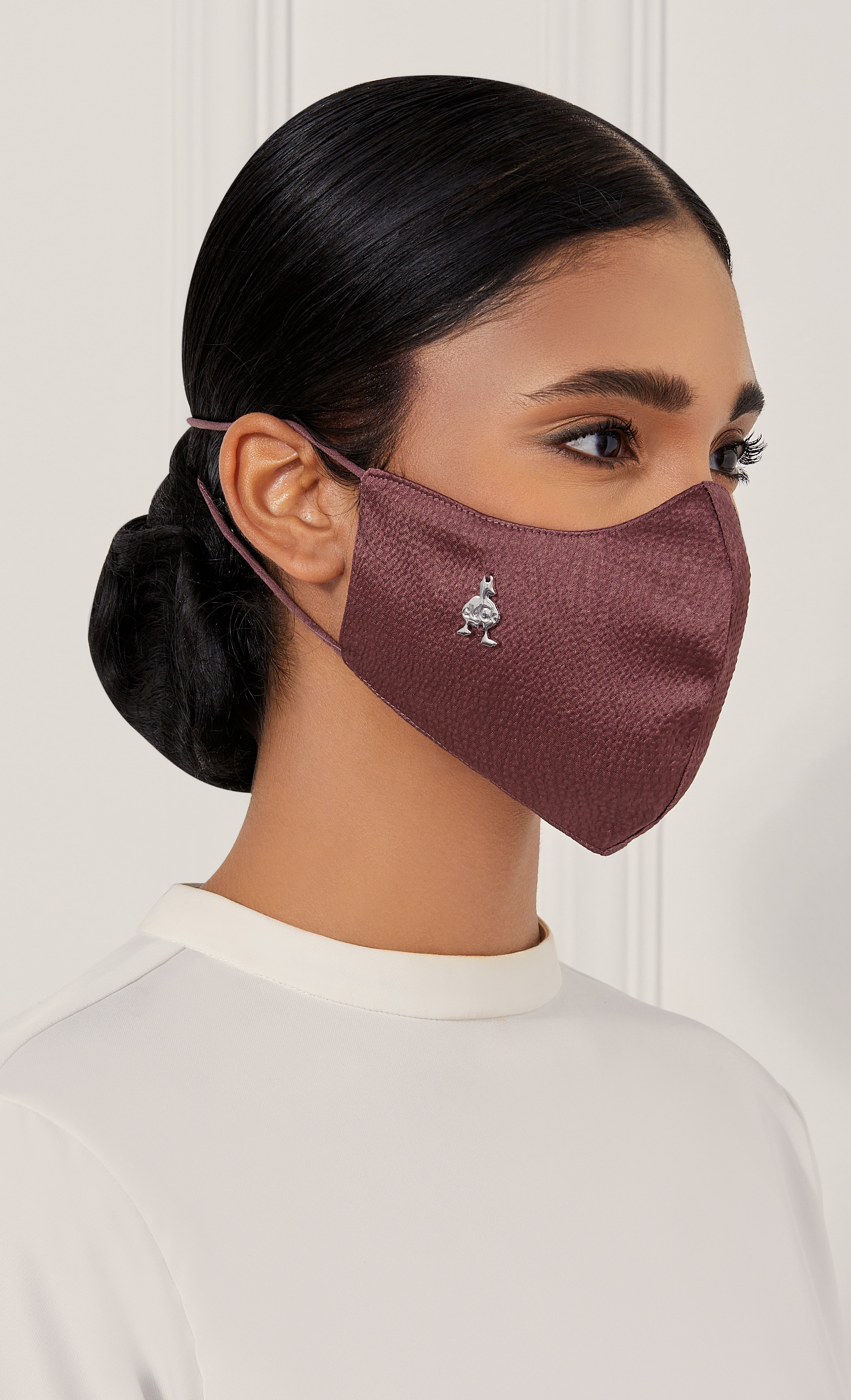 Woven Face Mask (Head-loop) in Coffee Jelly