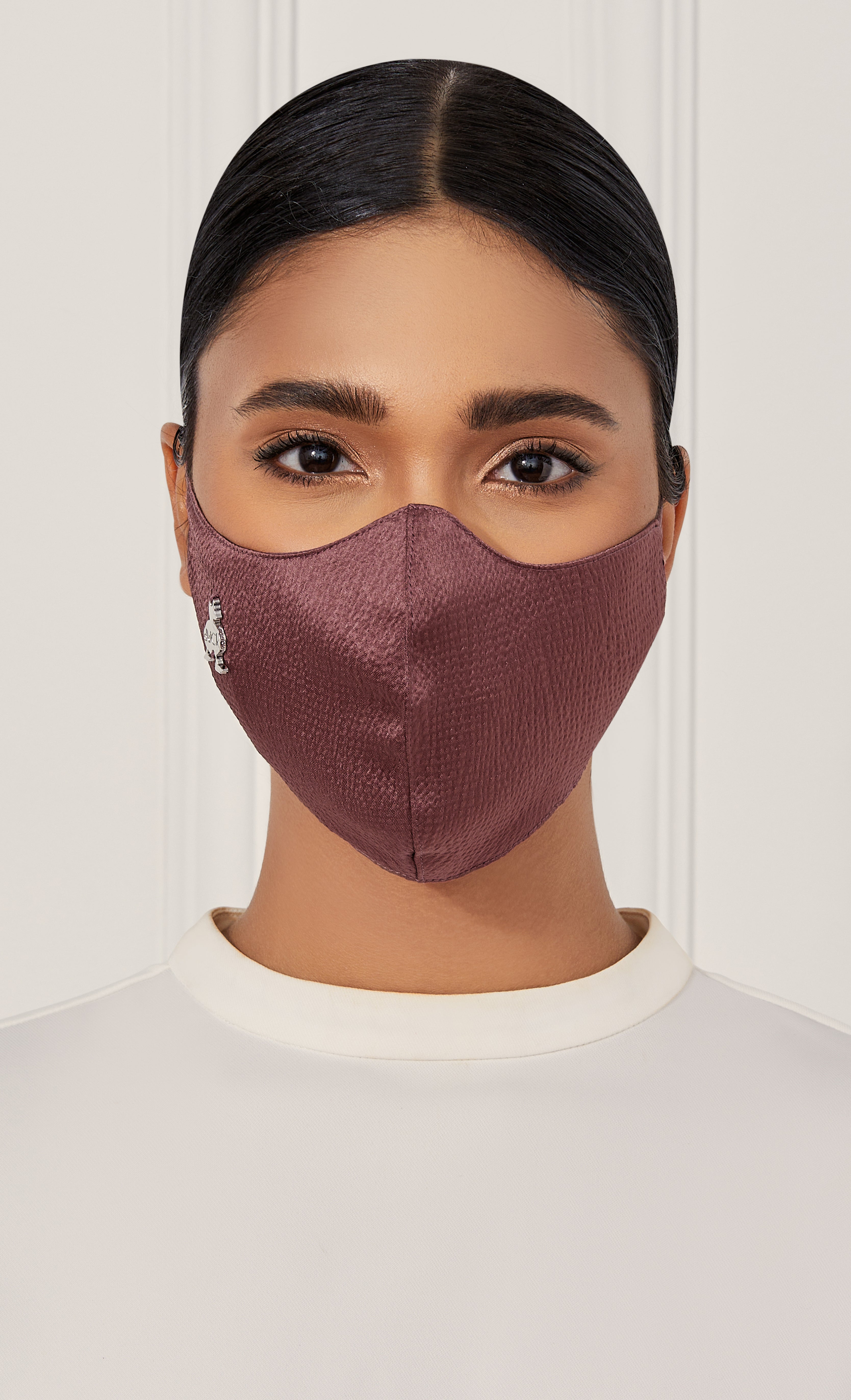 Woven Face Mask (Head-loop) in Coffee Jelly