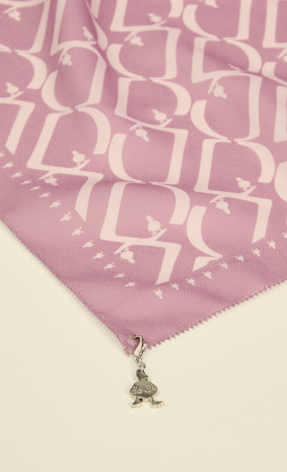 D Monogram dUCk Voile Square Scarf in Berry Chantilly