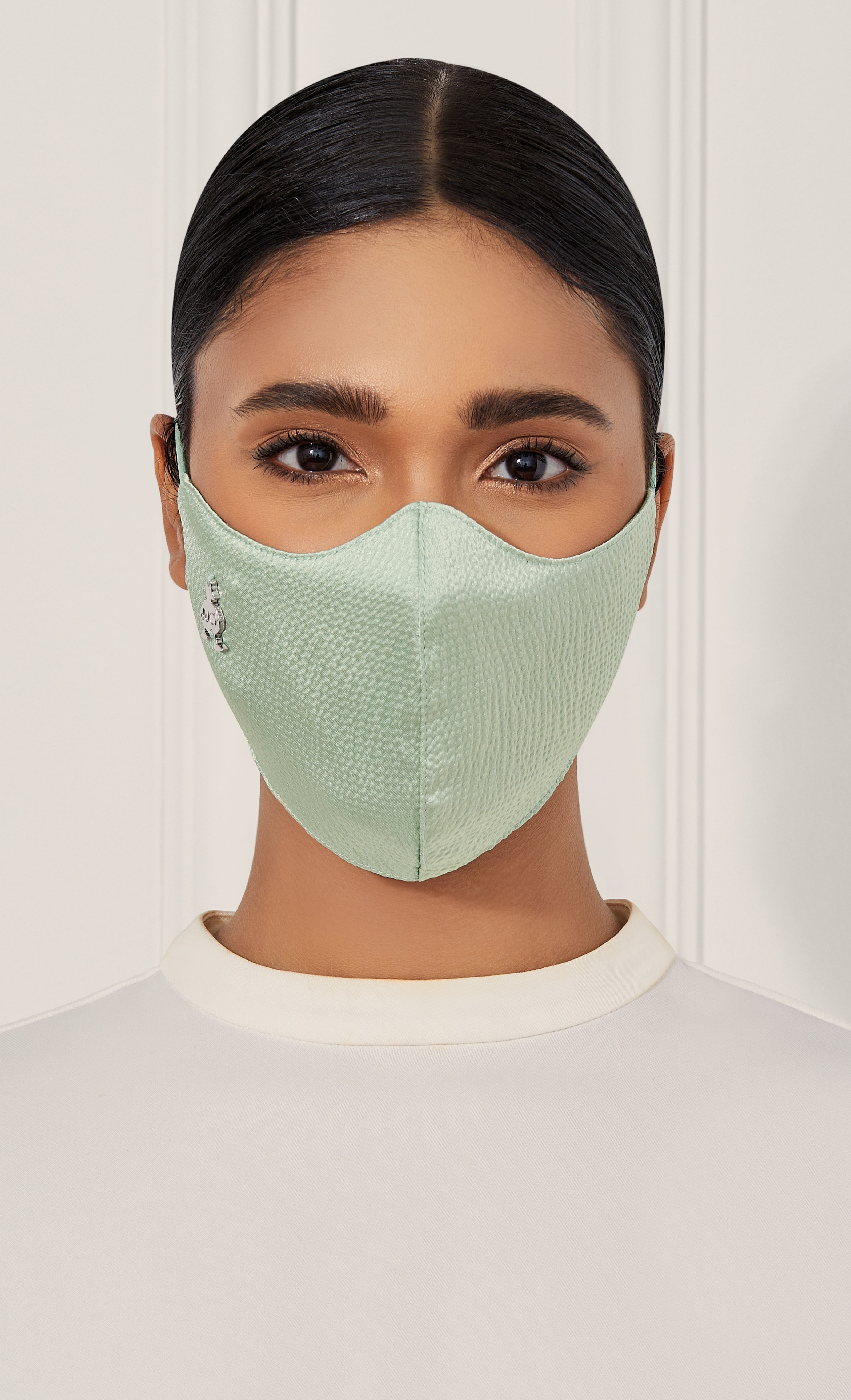 Woven Face Mask (Head-loop) in Lime Sorbet