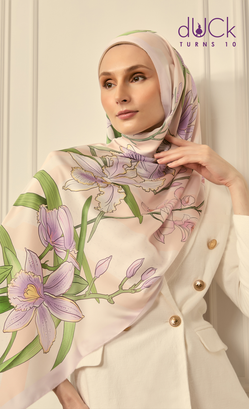 The Blooming dUCk Orchid - 10th Birthday Edition Shawl