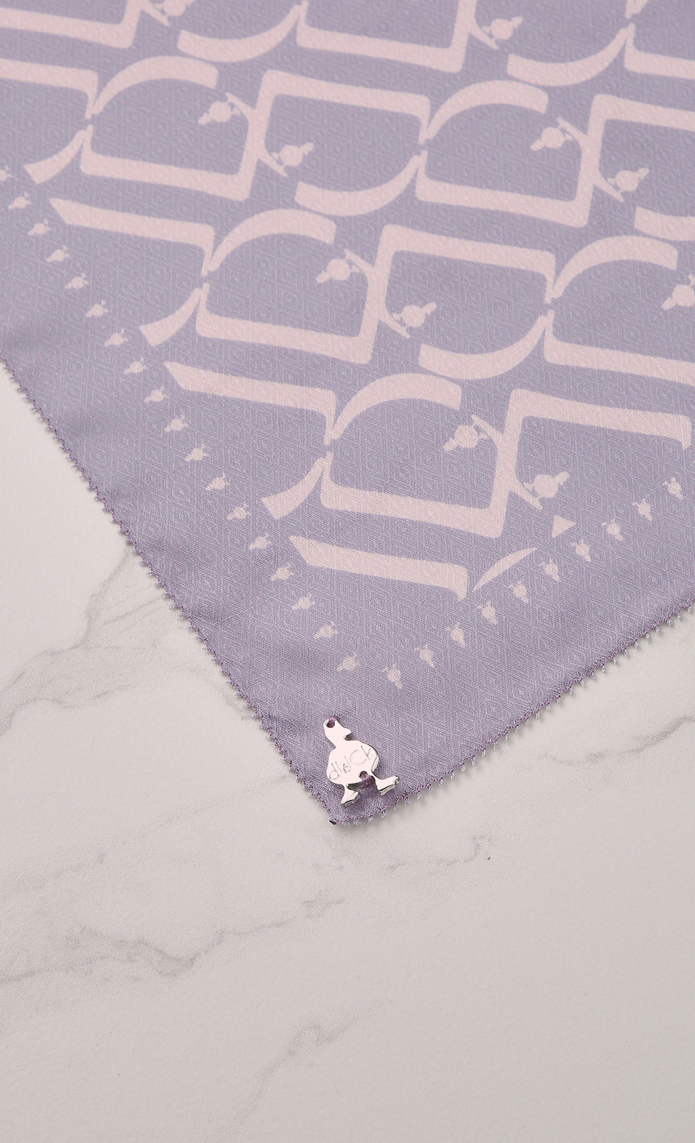 D Monogram dUCk Voile Square Scarf in Cotton Candy