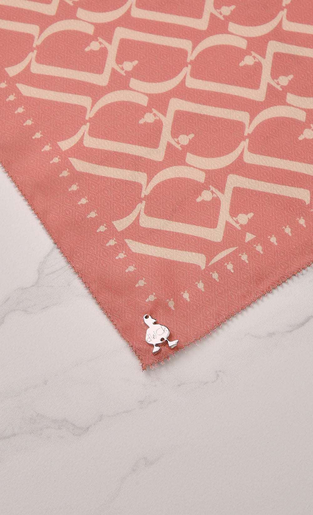 D Monogram dUCk Voile Shawl in Creamsicle