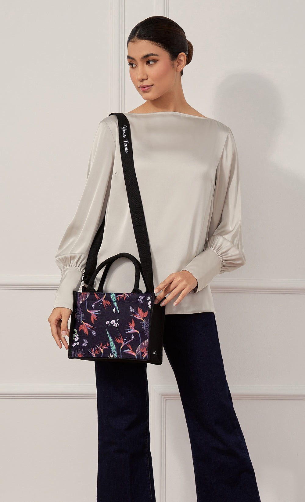 The Blooming dUCk - Paradise Micro Shopping Bag in Black