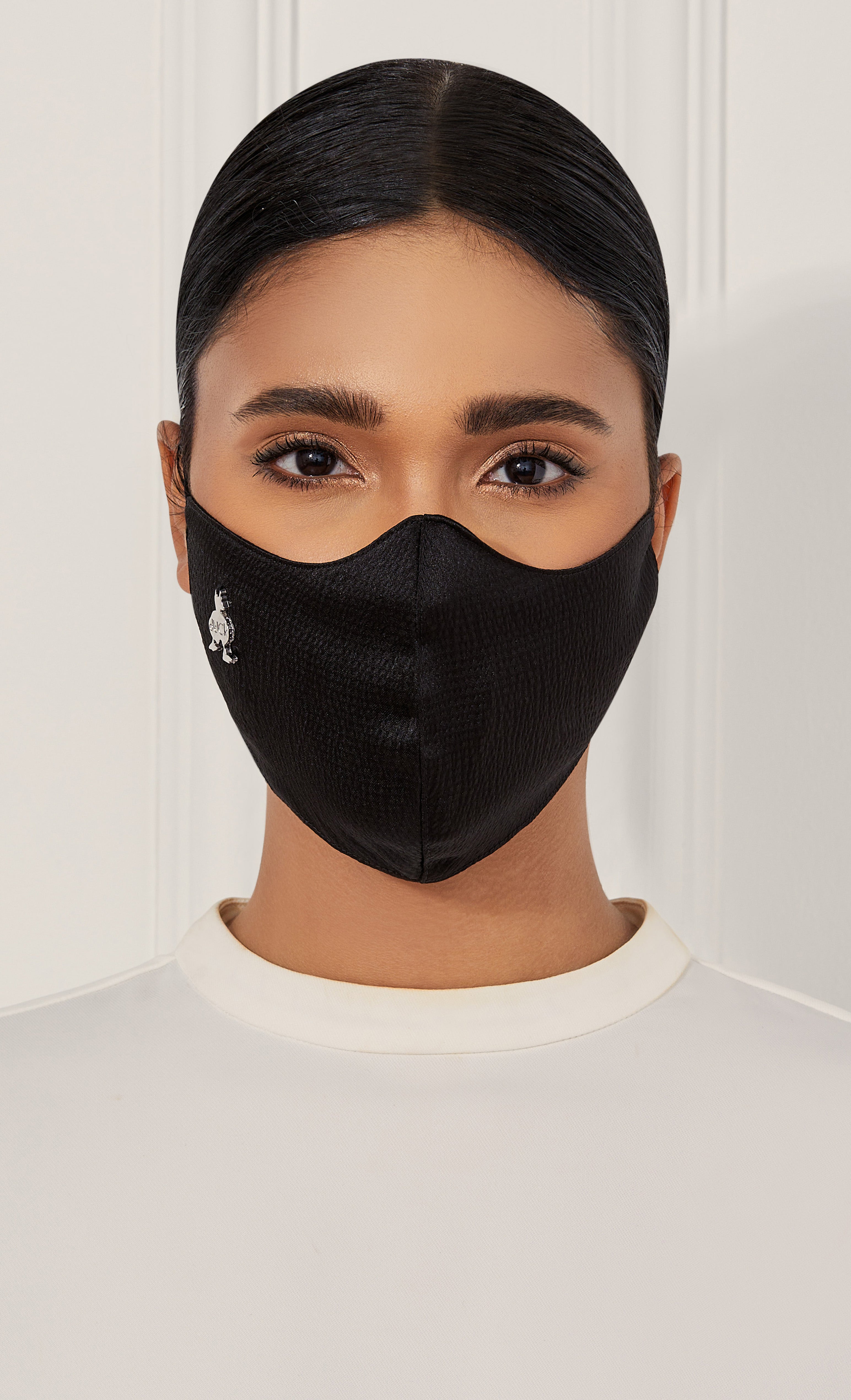 Woven Face Mask (Head-loop) in Pitch Black