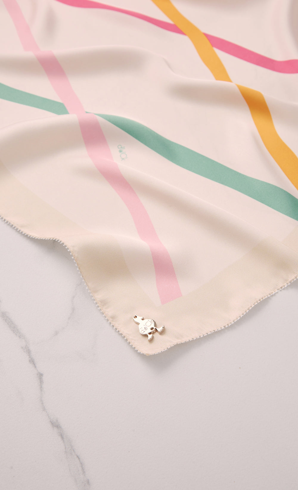 The Blurred Lines dUCk Square Scarf in Macaron