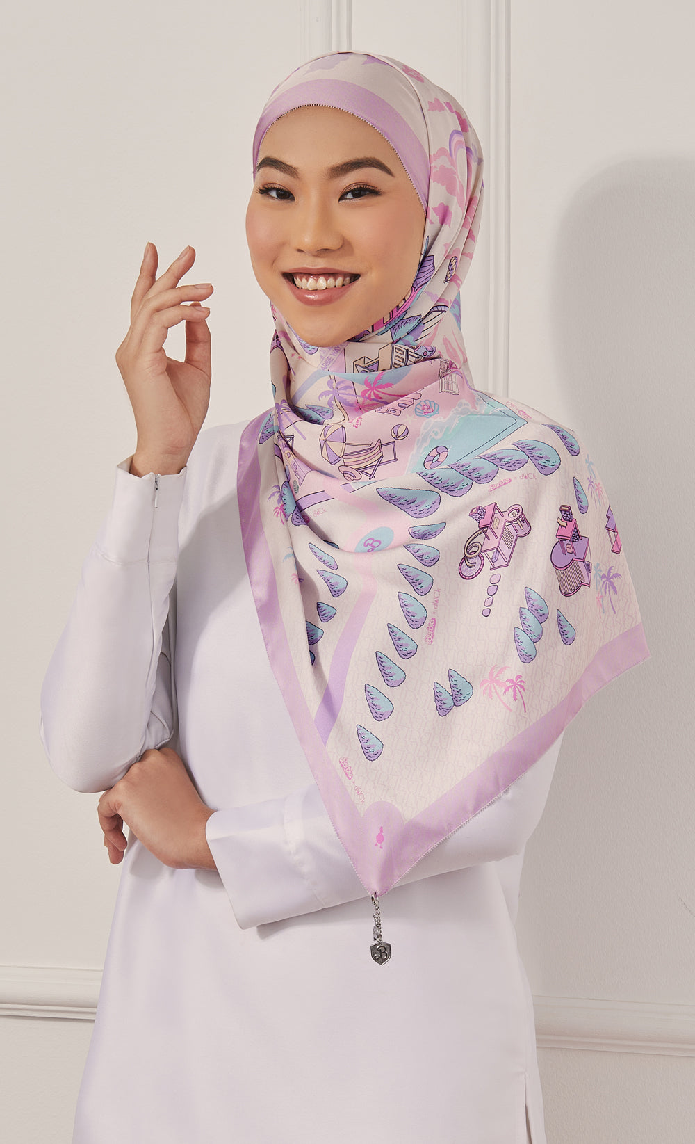 Barbie™ The Movie x dUCk Shawl in Let's Beach