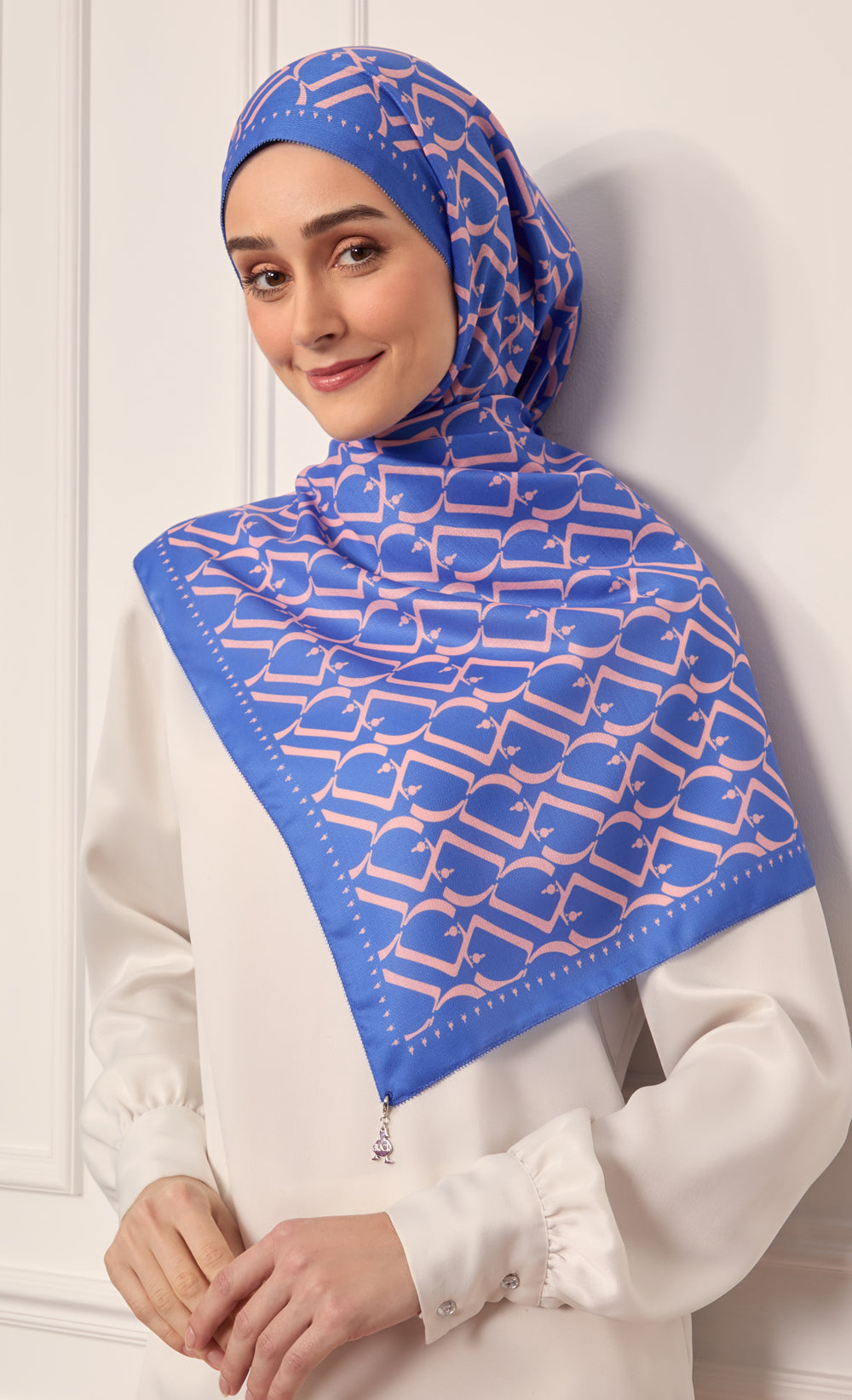 D Monogram dUCk Voile Shawl in Butterfly Pea