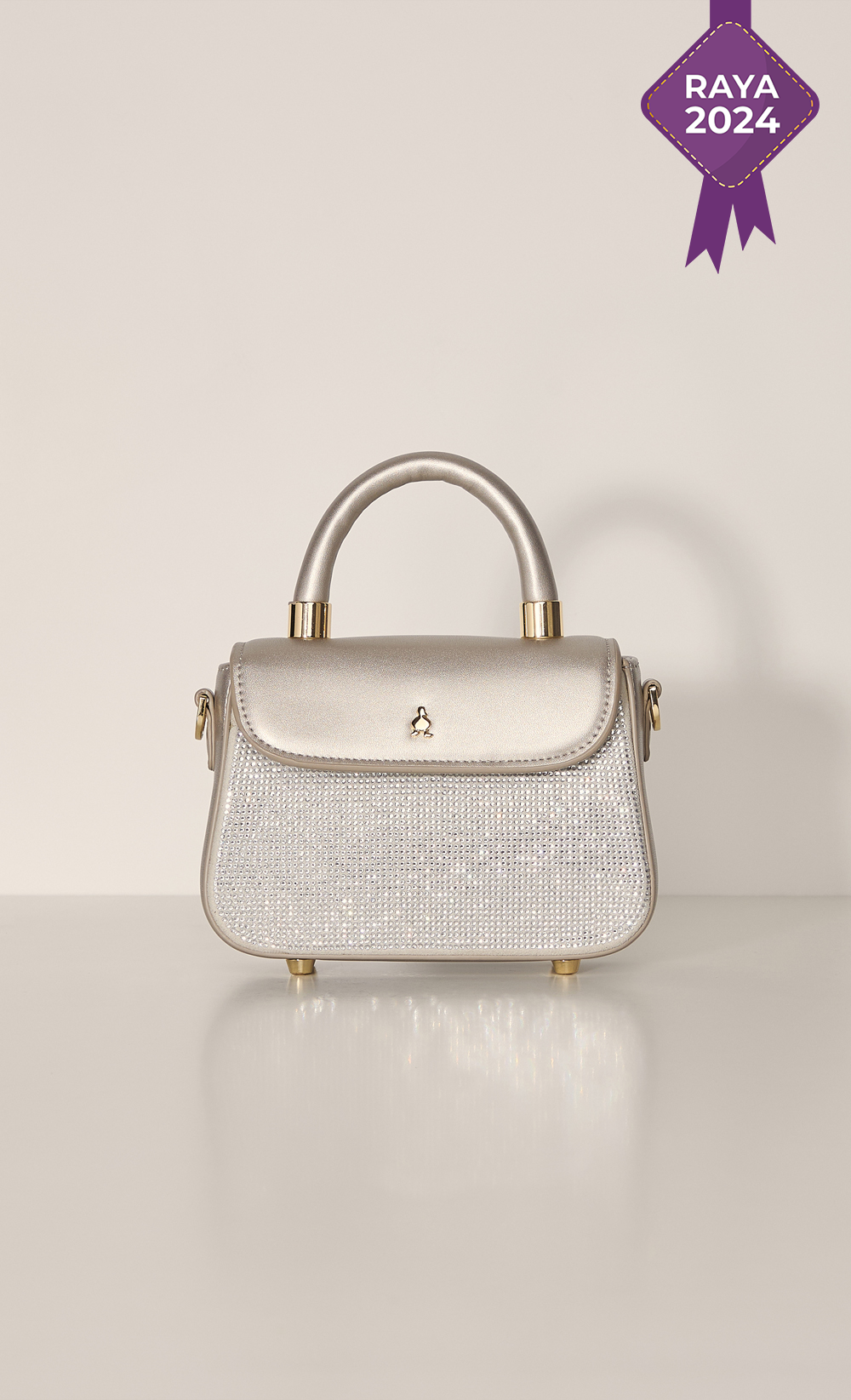 Diamante Diyana Micro Bag in Pearl