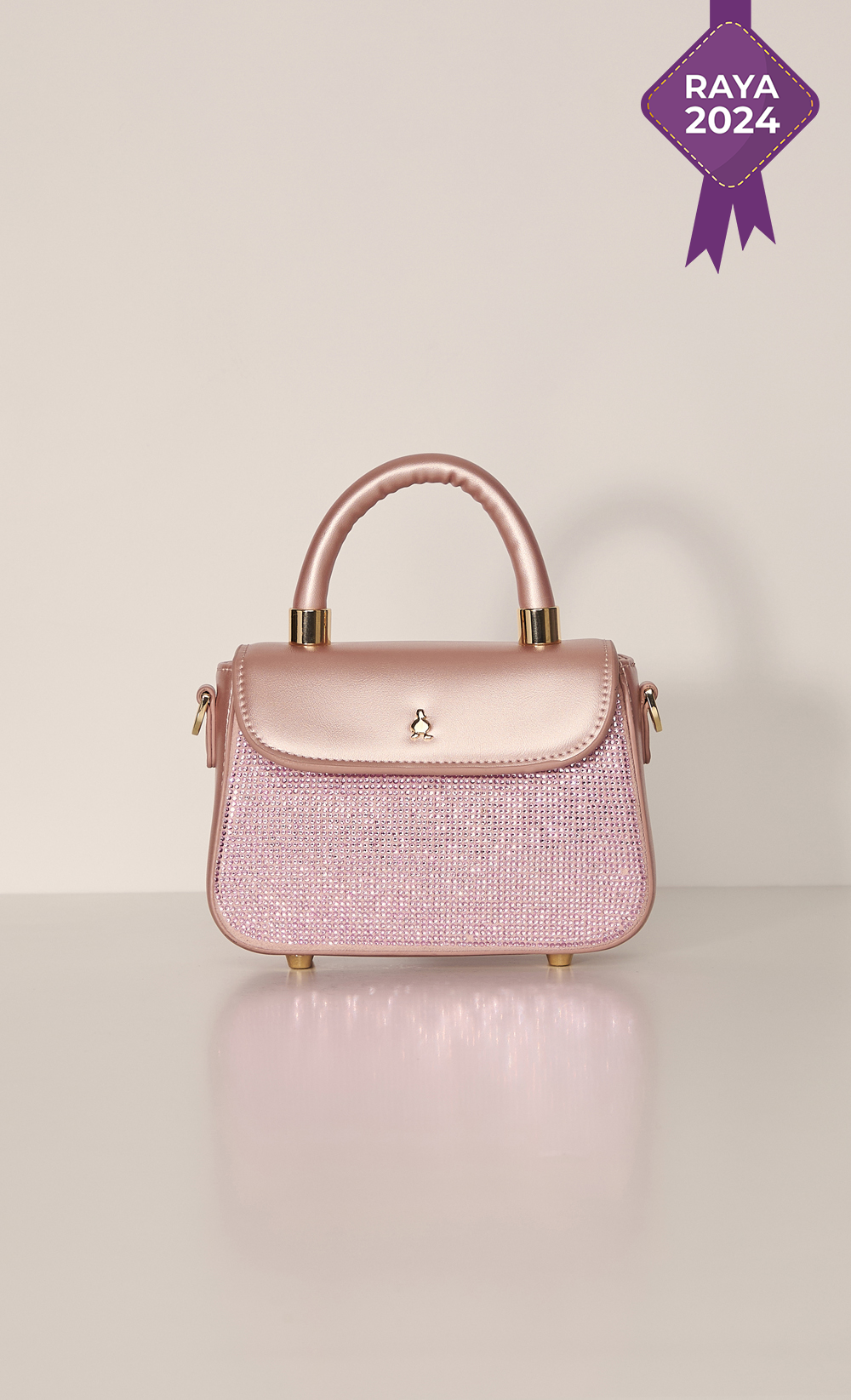 Diamante Diyana Micro Bag in Pink