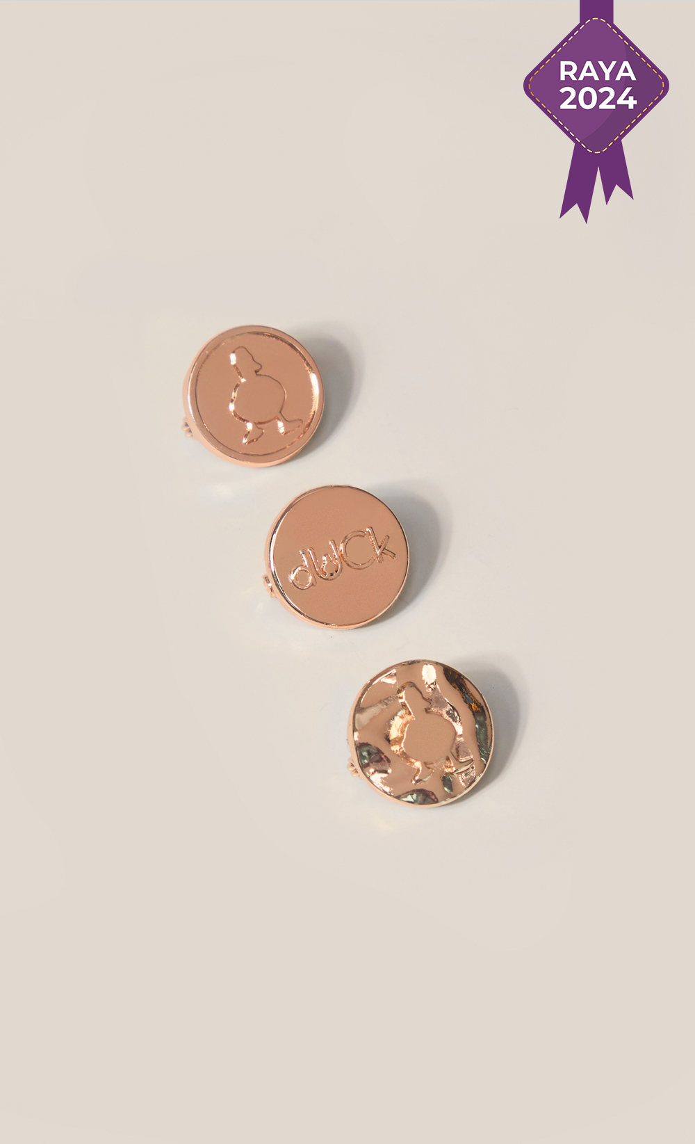 Trio dUCk Pin Set 2.0 in Rose Gold