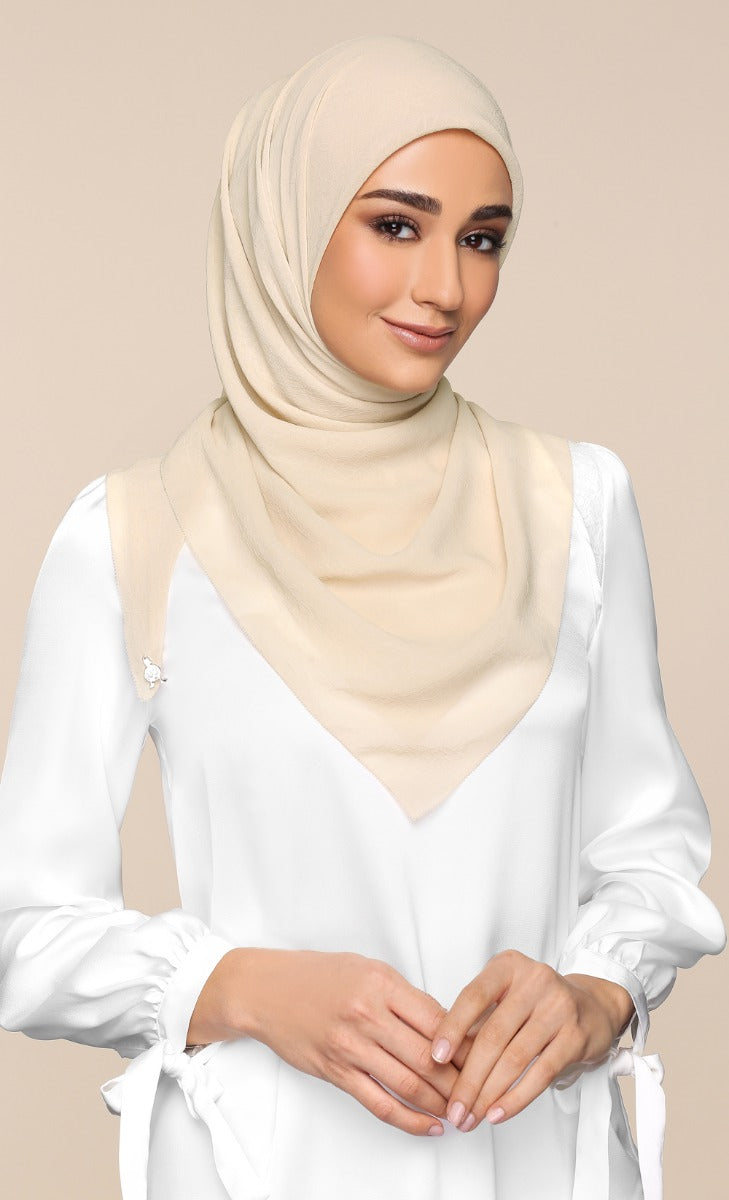 Starter Kit - Textured Georgette Square Scarf in Bahulu