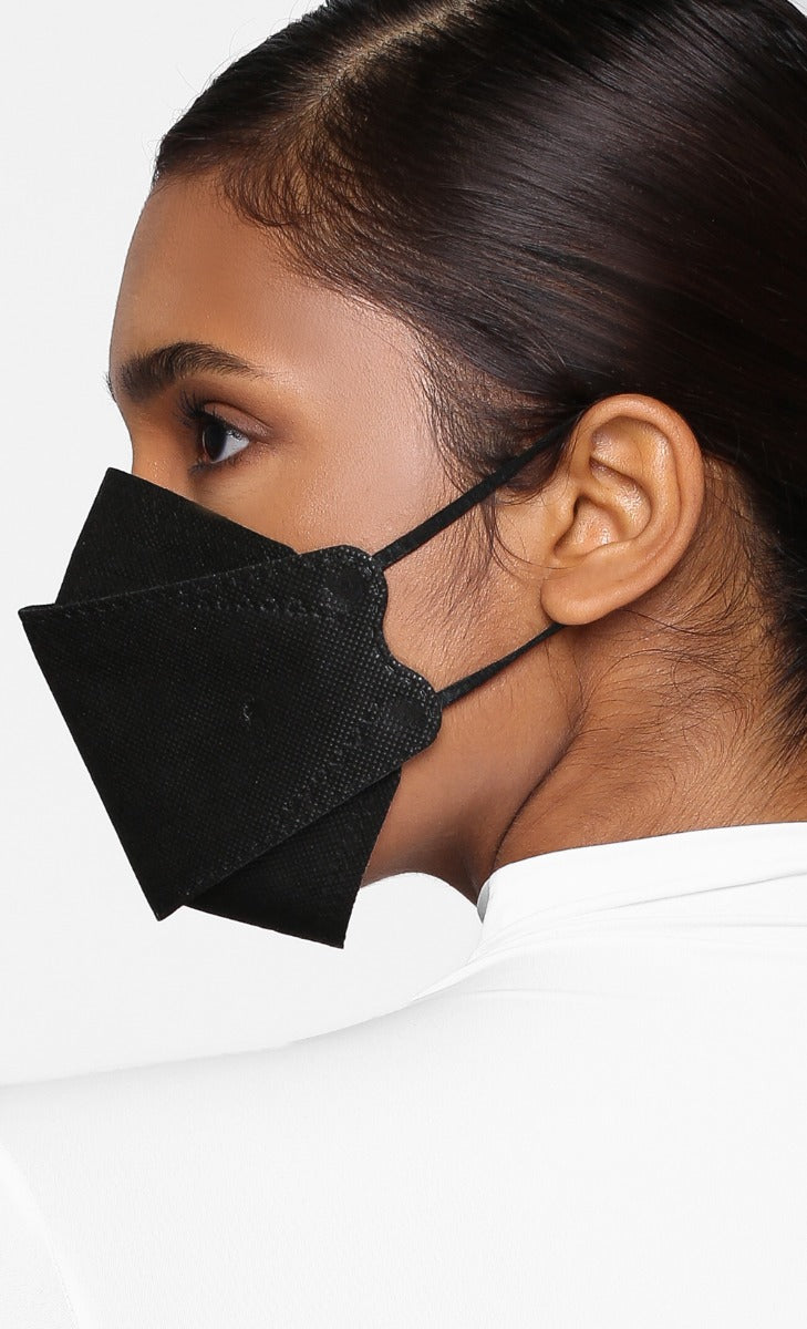 Mask Do It! Ergonomic Face Mask (Ear-loop) in Black Silhouette