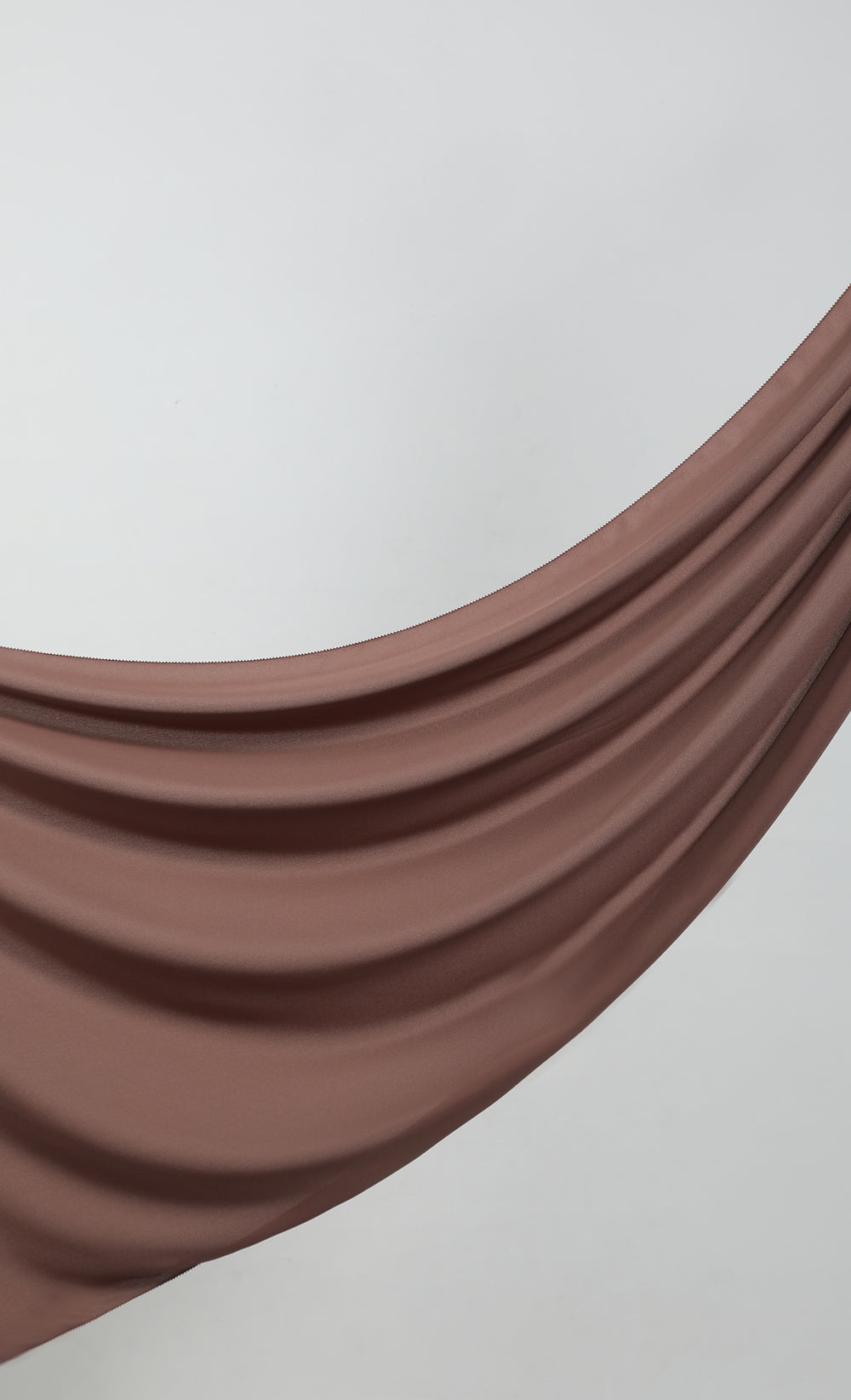 Chiffon Crepe Square Scarf in Nut Brown