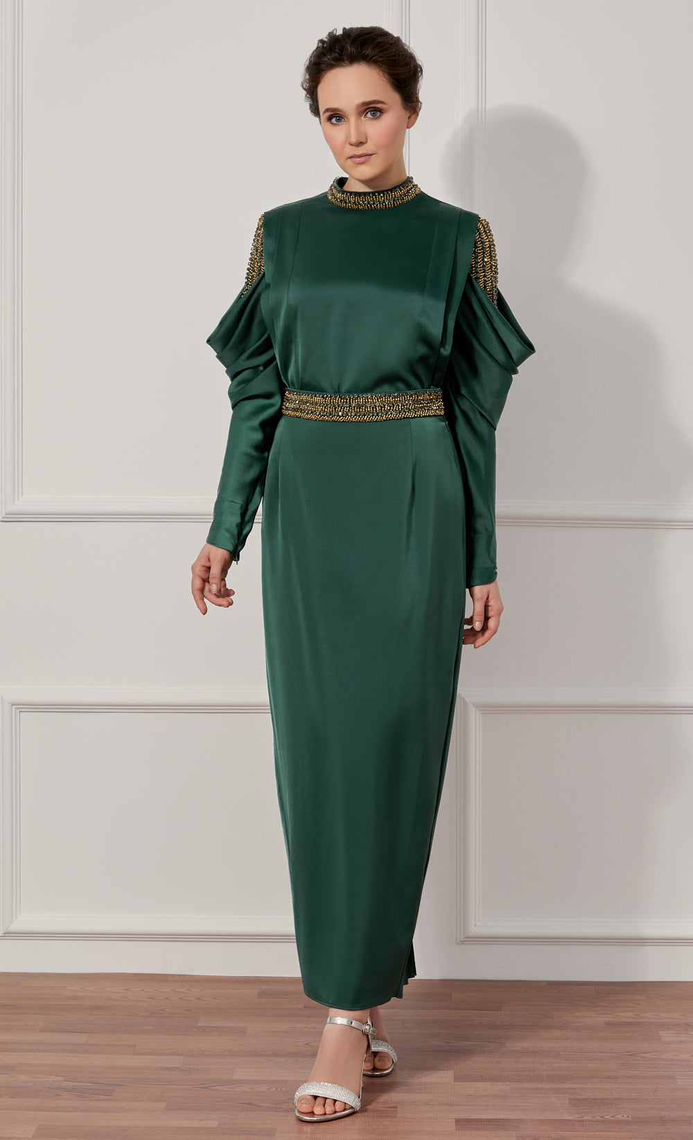 Ikatan Draped Sleeves Set -Luxe Edition in Emerald