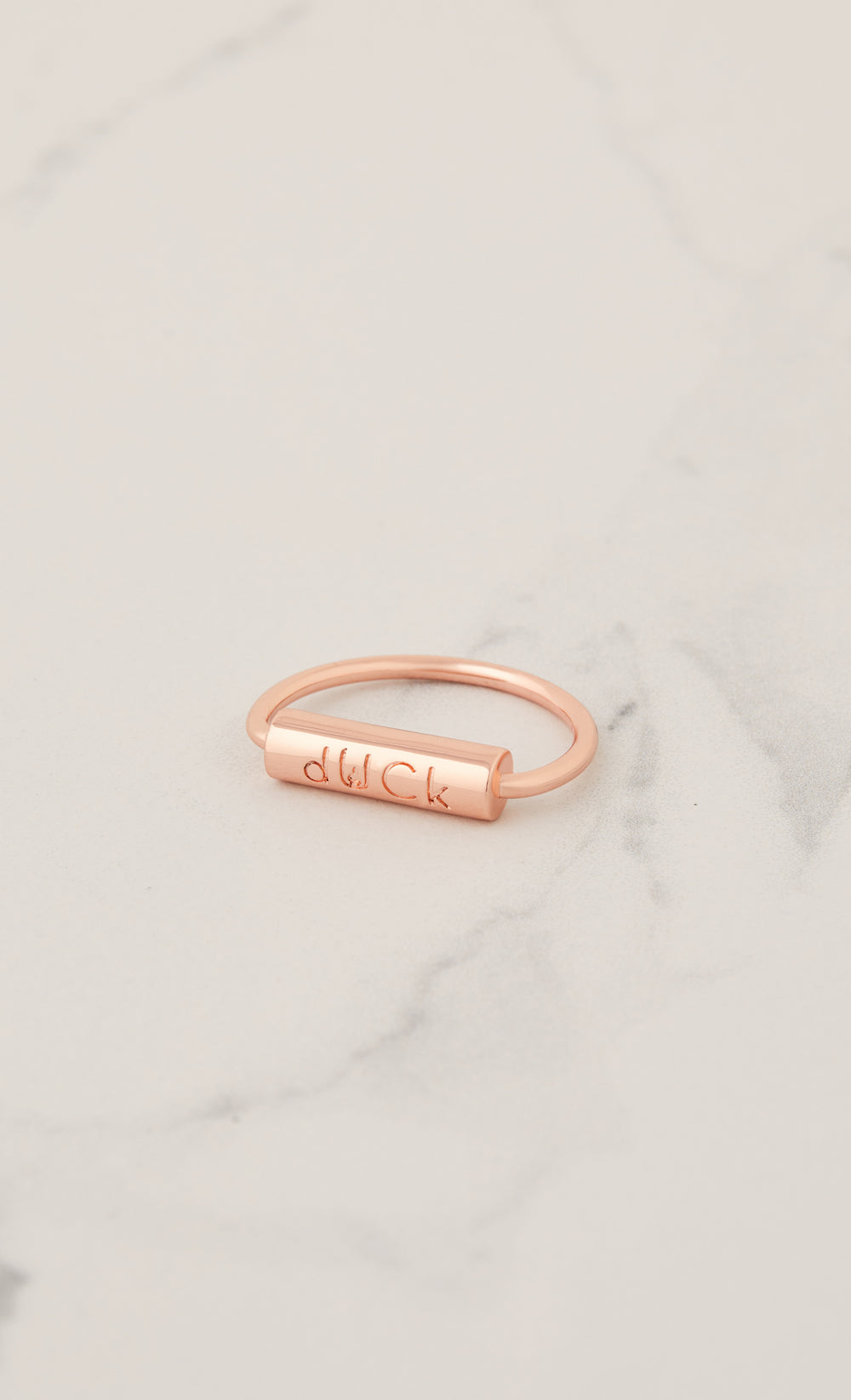 D Scarf Ring in Rose Gold