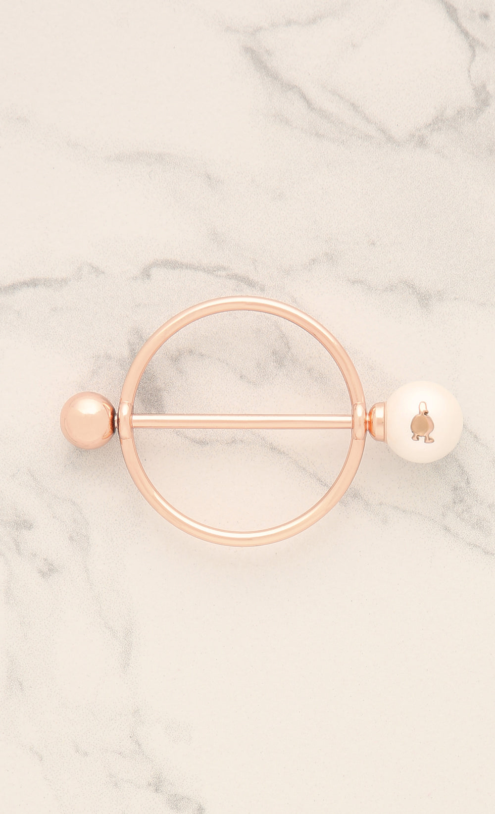 Pearl Scarf Ring in Rose Gold