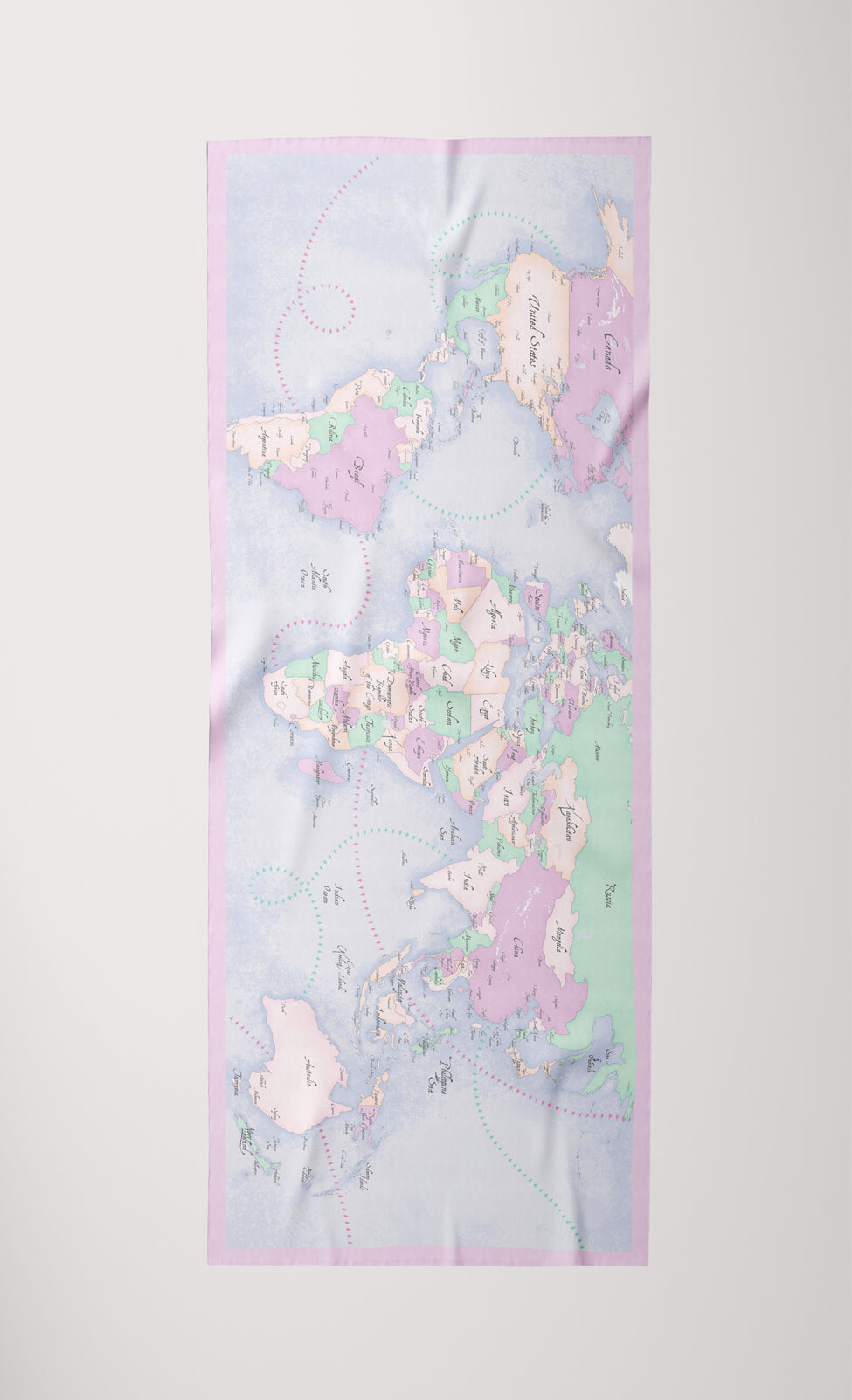 The World Map dUCk Shawl in Pastel