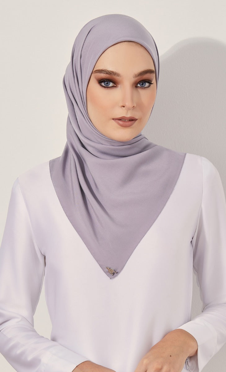 Rayon Square Scarf with nanotechnology in Bust a Mauve