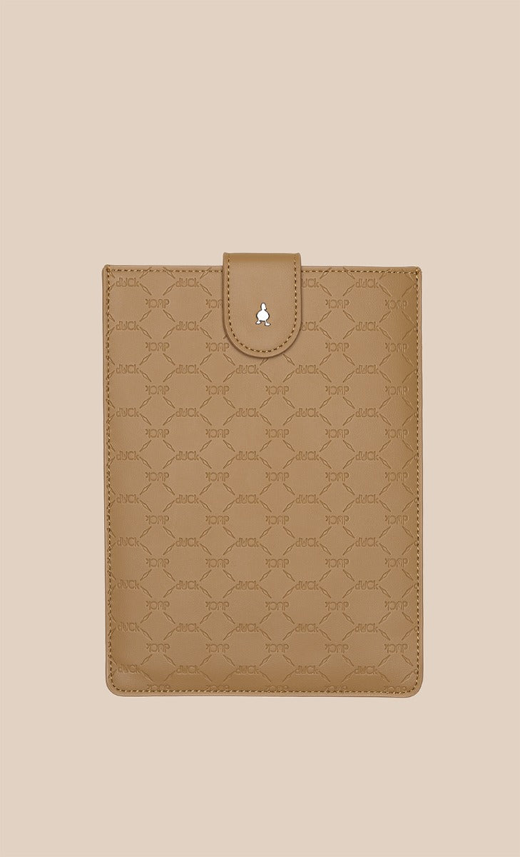 dUCk Monogram iPad Mini Sleeve in Latte