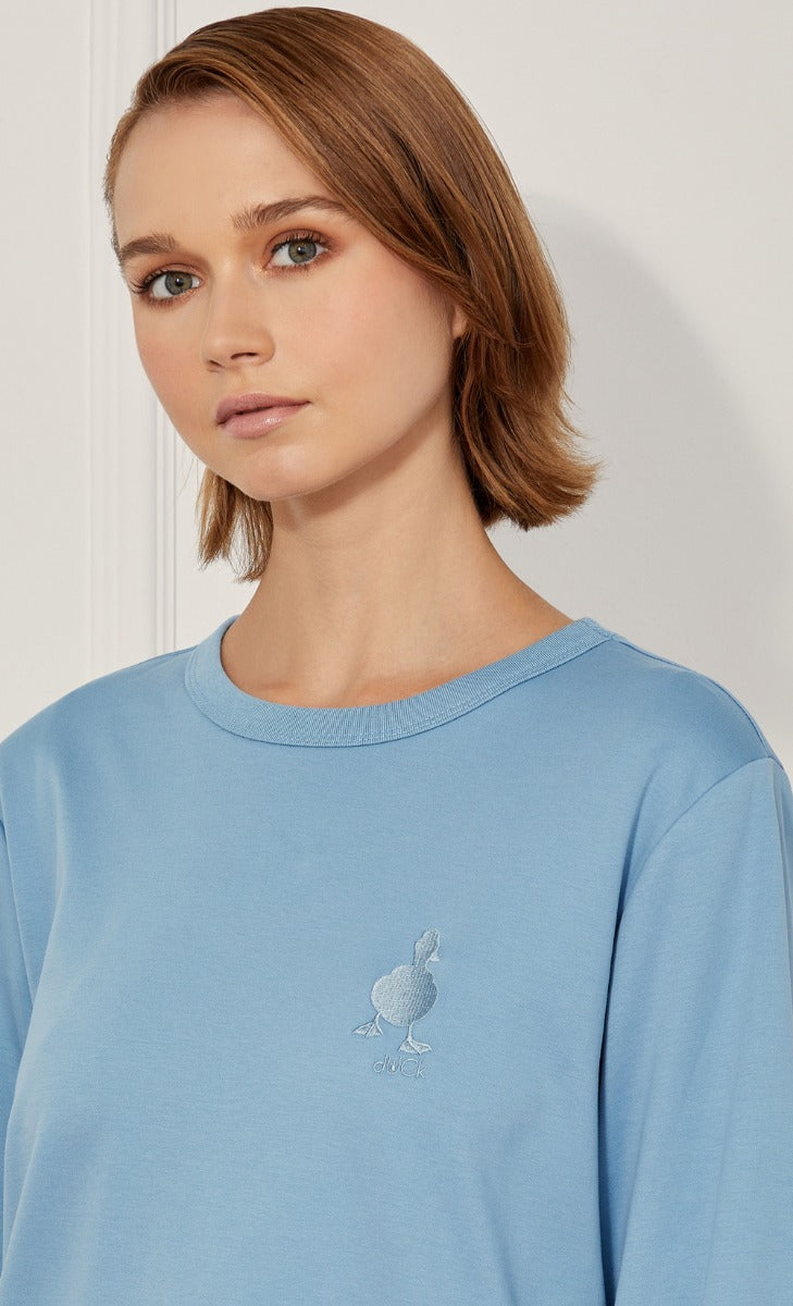 dUCk Basic Long Sleeves T-shirt in Blue