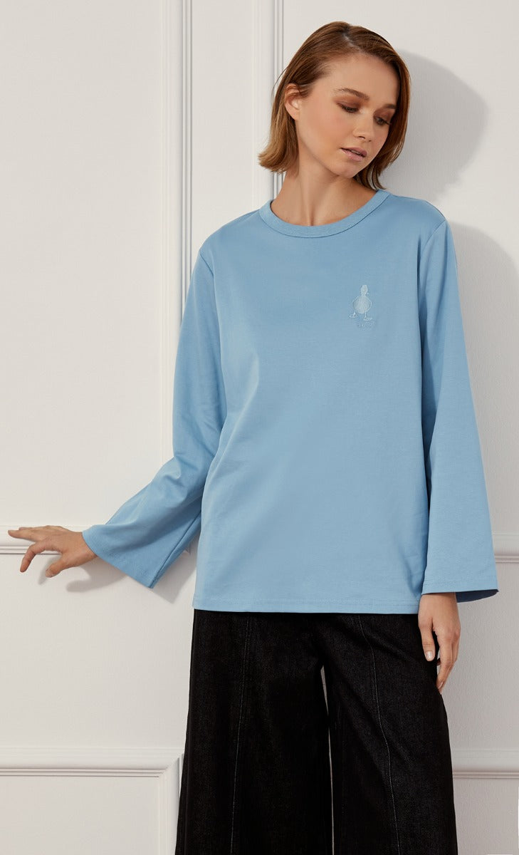 dUCk Basic Long Sleeves T-shirt in Blue