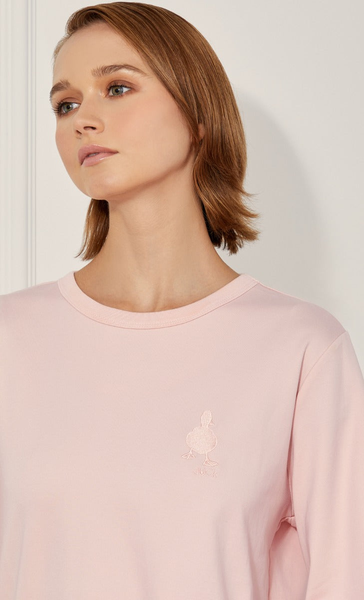dUCk Basic Long Sleeves T-shirt in Pink
