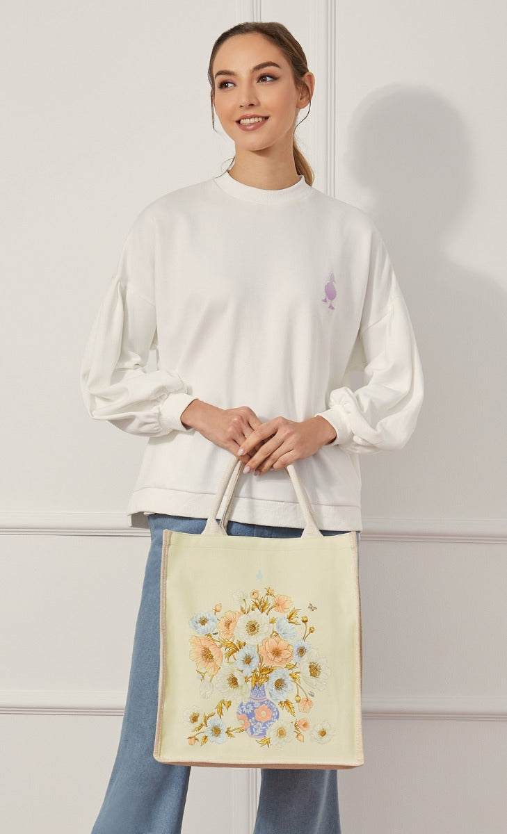 The Blooming dUCk - Anemone Maxi Shopping Bag in Believe