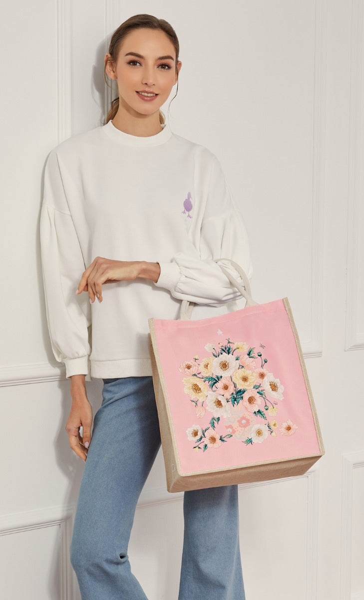 The Blooming dUCk - Anemone Maxi Shopping Bag in Promise
