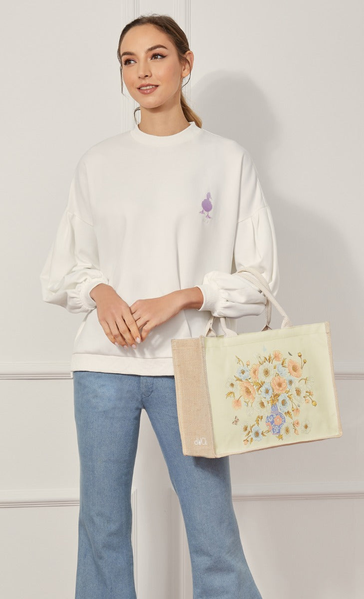 The Blooming dUCk - Anemone Mini Shopping Bag in Believe
