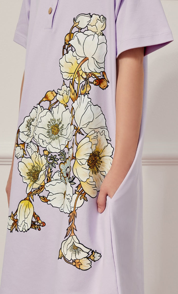 The Blooming dUCkling Anemone Polo Dress in Lilac
