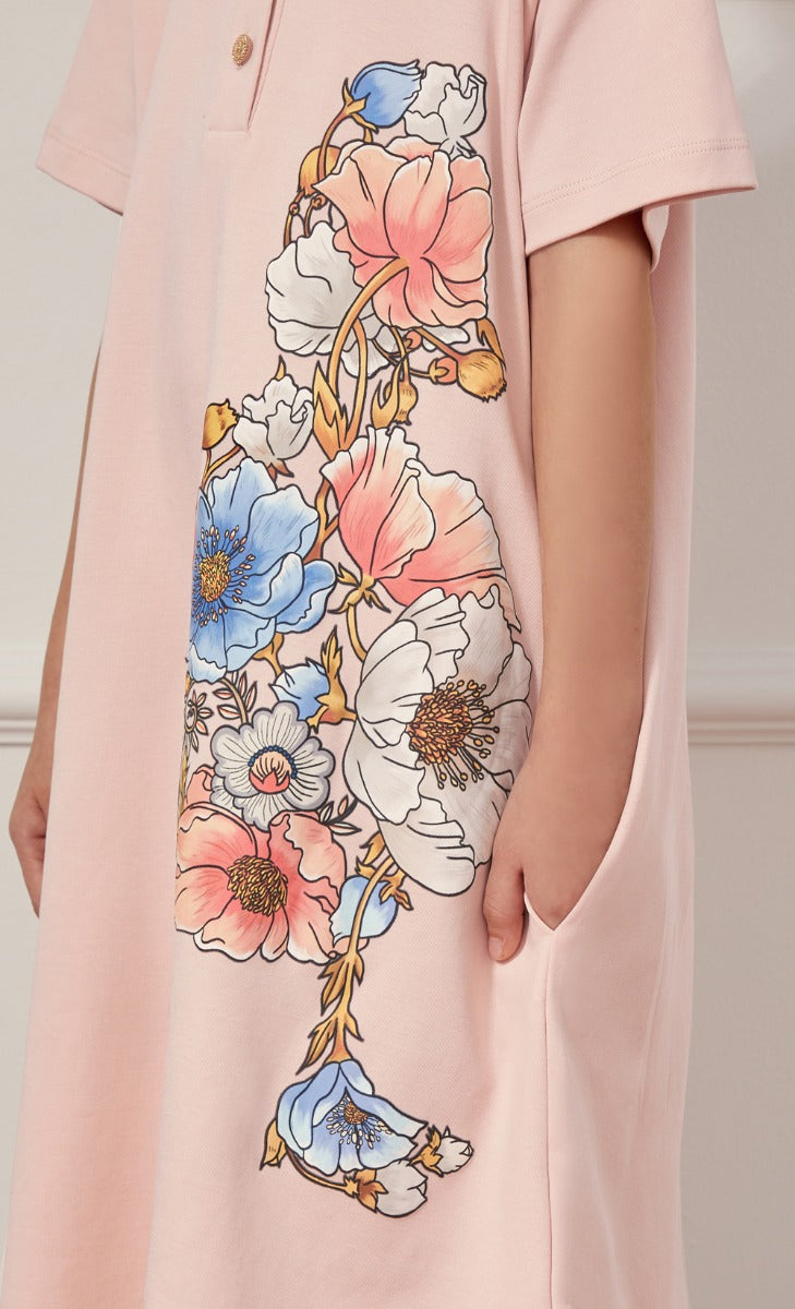 The Blooming dUCkling Anemone Polo Dress in Pink