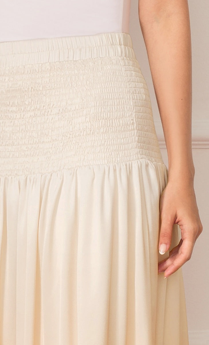 The Oops Edit Smock Skirt in Cream Indeed