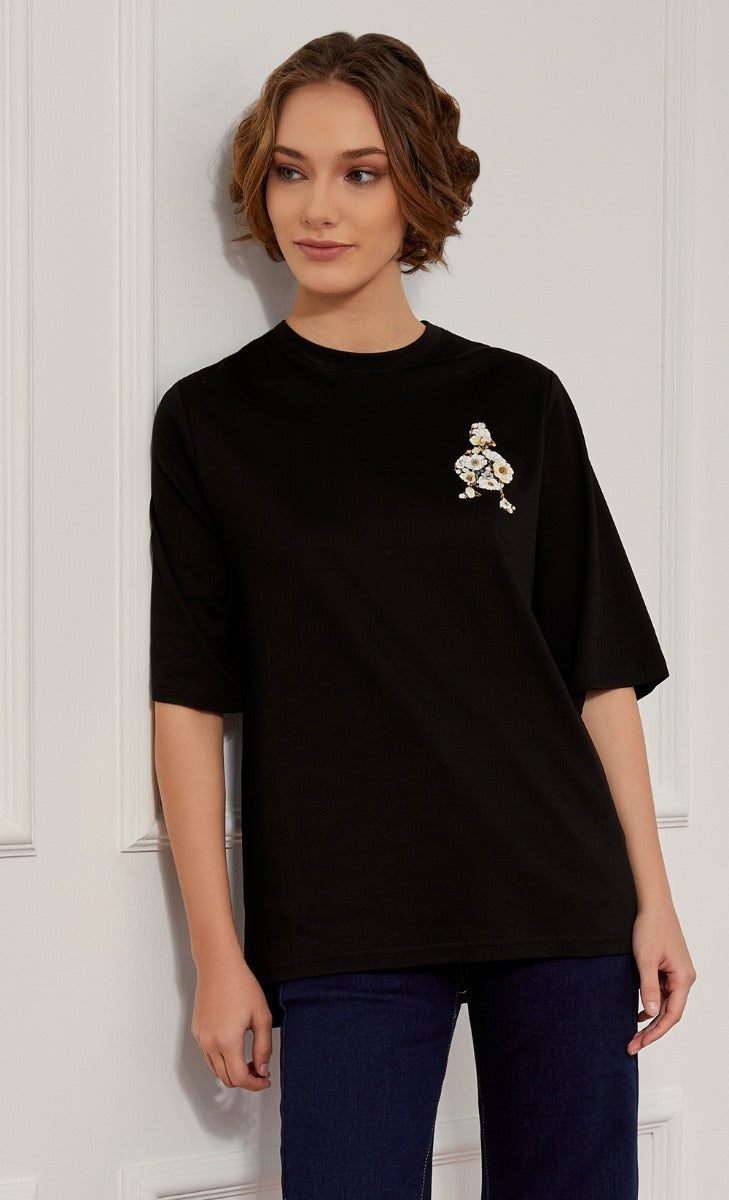 The Blooming dUCk Anemone T-Shirt in Black