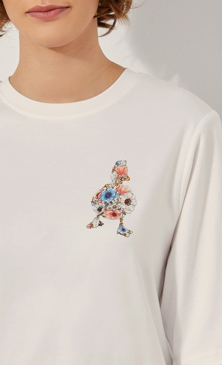 The Blooming dUCk Anemone T-Shirt in White