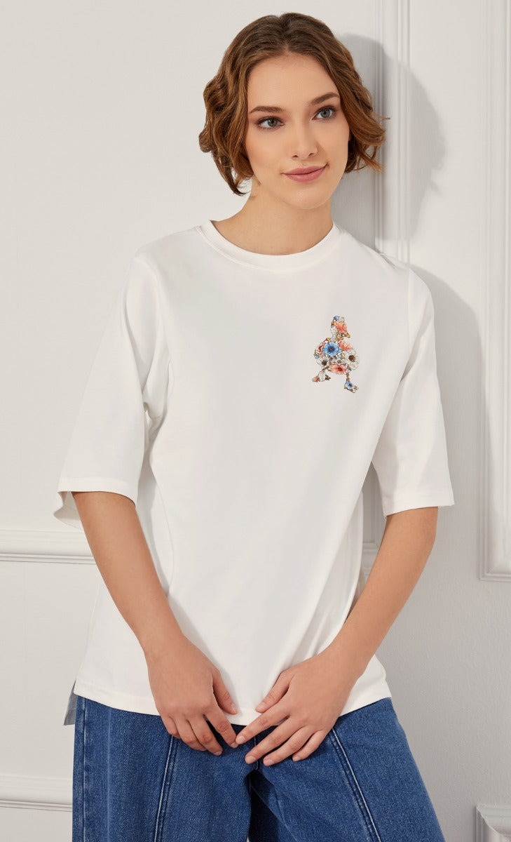 The Blooming dUCk Anemone T-Shirt in White