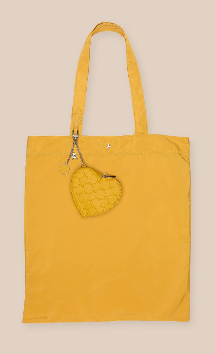dUCk Monogram Heart-to-Bag Charm Mango