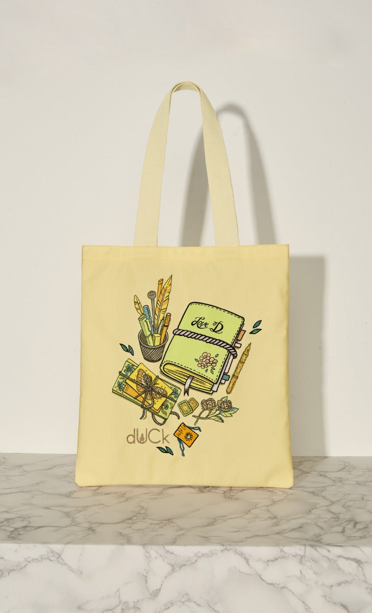 dUCk Library Tote in Pure Soul